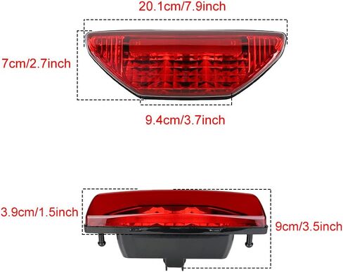 مصباح فرامل LED للدراجات النارية Cavauu ATV مقاوم للماء Honda TRX LED يستبدل # 33700-HN1-A71 متوافق مع Honda TRX 250 300 400EX Rancher 420 TRX400X 500 700 (قطعة واحدة) (أسود) in Kuwait