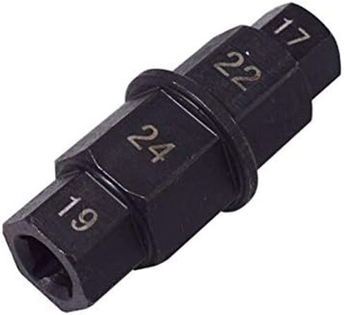 أداة المحور السداسي لعجلة المحور الأمامي للدراجات النارية، 12 14 17 19 22 24 مم 6 في 1 للدراجة النارية أداة محول مأخذ التوصيل لمحور المغزل 3/8 بوصة in Kuwait