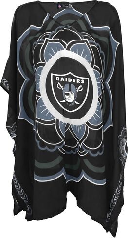 Littlearth womens NFL Las Vegas Raiders Sheer Caftan with Flower Design, Team Color, One Size in Saudi Arabia