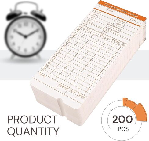 100 قطعة من بطاقات الوقت ذات الوجهين للموظفين - أوراق شهرية ساعة زمنية للموظفين، أوراق زمنية يومية شهرية للموظفين، بطاقات وقت حضور الموظفين كل أسبوعين (ليست بطاقات حرارية) in Kuwait