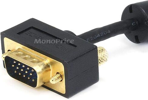 كابل شاشة Monoprice 35ft فائق النحافة SVGA Super VGA 30/32AWG M/F مع فريت (موصل مطلي بالذهب) in Saudi Arabia