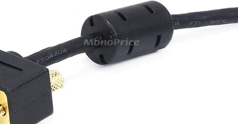 كابل شاشة Monoprice 35ft فائق النحافة SVGA Super VGA 30/32AWG M/F مع فريت (موصل مطلي بالذهب) in Saudi Arabia