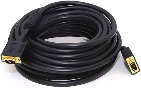 Monoprice Super VGA Cable - 75 Feet - Black | Male to Male with Ferrites for in-Wall Installation | Gold Plated, CL2 Rated in Kuwait