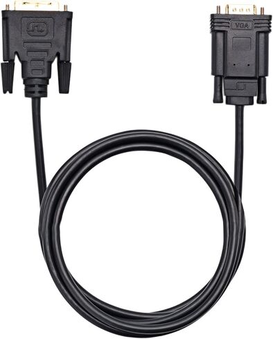 CableDeconn Active DVI to VGA, 6FT DVI 24+1 DVI-D M to VGA Male with Chip Active Adapter Converter Cable for PC DVD Monitor HDTV in Kuwait