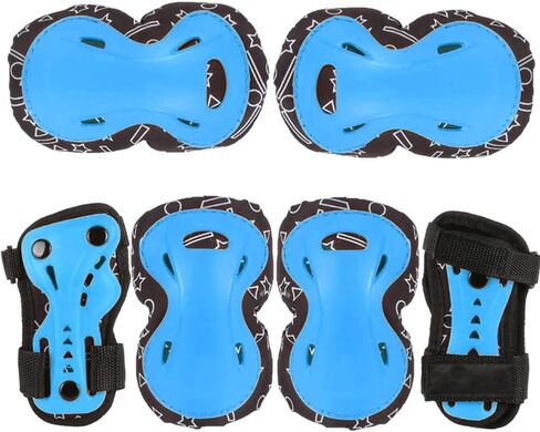 معدات السلامة للأطفال من عمر 2 إلى 7 سنوات، وسادات الركبة والكوع وواقي المعصم 3 في 1 مجموعة معدات الحماية القابلة للتعديل للأطفال مع حقيبة برباط للتزلج على الجليد وركوب الدراجات والتزلج in Kuwait