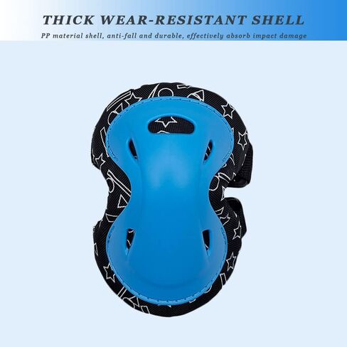 معدات السلامة للأطفال من عمر 2 إلى 7 سنوات، وسادات الركبة والكوع وواقي المعصم 3 في 1 مجموعة معدات الحماية القابلة للتعديل للأطفال مع حقيبة برباط للتزلج على الجليد وركوب الدراجات والتزلج in Kuwait
