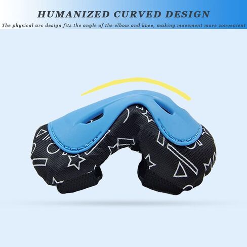 معدات السلامة للأطفال من عمر 2 إلى 7 سنوات، وسادات الركبة والكوع وواقي المعصم 3 في 1 مجموعة معدات الحماية القابلة للتعديل للأطفال مع حقيبة برباط للتزلج على الجليد وركوب الدراجات والتزلج in Kuwait