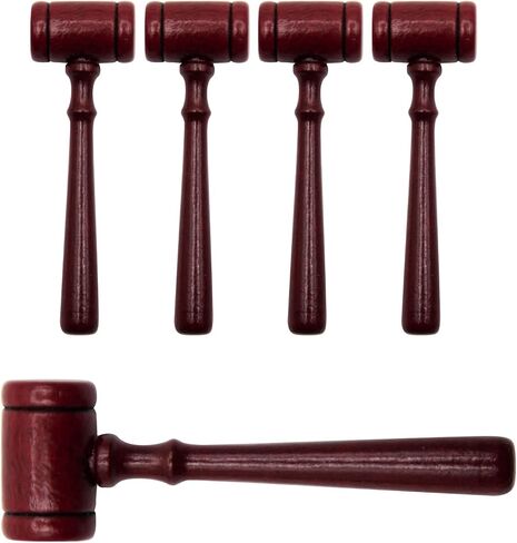5pcs 10.92cm/4.3in Judge Gavel Wooden Judge Costume Cosplay Props Adult Mini Auction Lawyer Judge Gavel in Saudi Arabia