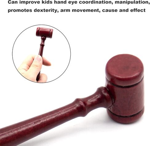 5pcs 10.92cm/4.3in Judge Gavel Wooden Judge Costume Cosplay Props Adult Mini Auction Lawyer Judge Gavel in Saudi Arabia