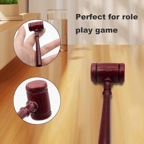 5pcs 10.92cm/4.3in Judge Gavel Wooden Judge Costume Cosplay Props Adult Mini Auction Lawyer Judge Gavel in Saudi Arabia