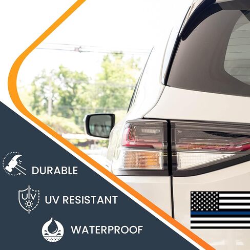 ملصق مغناطيسي مغناطيسي للخط الأزرق الرقيق من Magnet Me Up، مقاس 3 × 5 بوصات، مغناطيس سيارات شديد التحمل لشاحنة السيارات الدفع الرباعي، سطح مغناطيسي، لدعم الشرطة وضباط إنفاذ القانون، صُنع في الولايات المتحدة الأمريكية in Kuwait