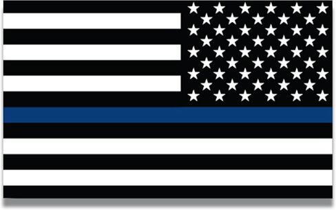 Magnet Me Up Thin Blue Line American Flag Magnet Decal, 3x5 inches, Heavy Duty Automotive Magnet for Car Truck SUV, Magnetic Surface, in Support of Police and Law Enforcement Officers, Crafted in USA in Saudi Arabia