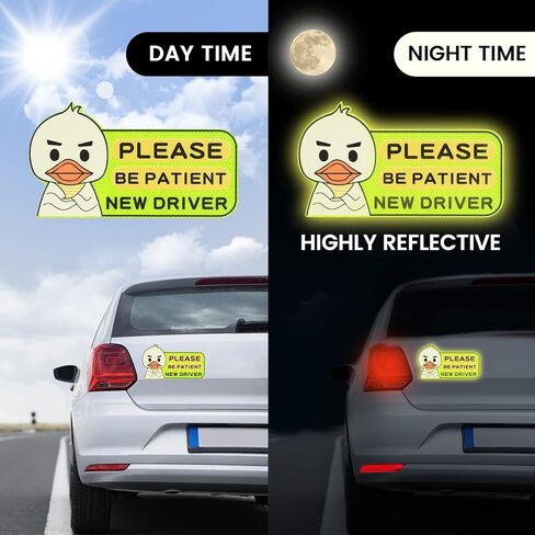 3 قطع مغناطيس سيارة للسائق الطالب، ملصق سائق جديد عاكس للطالب، يرجى التحلي بالصبر والحفاظ على المسافة مغناطيس السيارة كلب لطيف in Kuwait