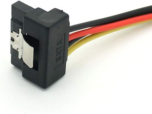 تيفيد ساتا كابل مقسم الطاقة، 90 درجة ساتا 15 دبوس كابل تمديد الطاقة، ساتا 15 دبوس ذكر إلى 90 درجة أنثى محول كابل الطاقة، 0.5 قدم in Kuwait