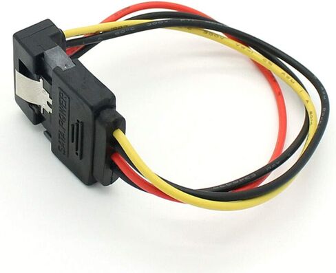 تيفيد ساتا كابل مقسم الطاقة، 90 درجة ساتا 15 دبوس كابل تمديد الطاقة، ساتا 15 دبوس ذكر إلى 90 درجة أنثى محول كابل الطاقة، 0.5 قدم in Kuwait