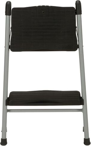 Cosco Two Step Steel, Resin Steps, Step Stool without Handle, Platinum/Black in Kuwait