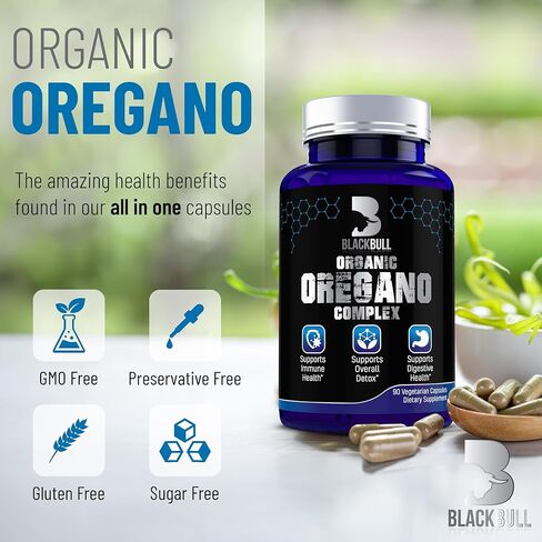 مكمل بلاك بول المتطور للأوريجانو والثوم - الثوم الأسود، مستخلص أوراق الزيتون. كبسولات زيت الحبة السوداء العضوية - دعم المناعة ومكمل صحة الجهاز الهضمي. كبسولات زيت الأوريجانو العضوية in Kuwait