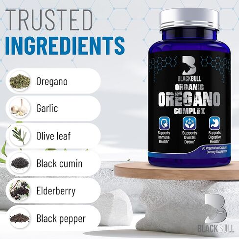 مكمل بلاك بول المتطور للأوريجانو والثوم - الثوم الأسود، مستخلص أوراق الزيتون. كبسولات زيت الحبة السوداء العضوية - دعم المناعة ومكمل صحة الجهاز الهضمي. كبسولات زيت الأوريجانو العضوية in Kuwait