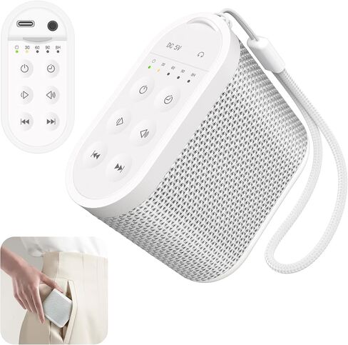Mini Portable Sound Machine for Sleeping w/ 21 Relaxing Sounds & Headphone Jack & Memory & Timer, Travel White Noise Sound Machine for Sleep,Travel,On the Go,Office, Sleep Aid for Adults,Baby in Saudi Arabia