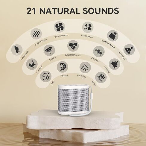 Mini Portable Sound Machine for Sleeping w/ 21 Relaxing Sounds & Headphone Jack & Memory & Timer, Travel White Noise Sound Machine for Sleep,Travel,On the Go,Office, Sleep Aid for Adults,Baby in Saudi Arabia