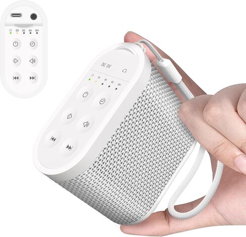 Mini Portable Sound Machine for Sleeping w/ 21 Relaxing Sounds & Headphone Jack & Memory & Timer, Travel White Noise Sound Machine for Sleep,Travel,On the Go,Office, Sleep Aid for Adults,Baby in Saudi Arabia