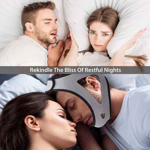 حزام الذقن المضاد للشخير مع حقيبة من بريمو لاينز، قابل للتعديل وجيد التهوية ومضاد للشخير لحل النوم لإبقاء الفم مغلقًا أثناء النوم، ويساعد على تقليل الشخير للرجال والنساء in Kuwait