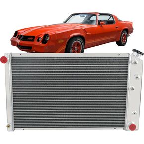 ReadyCool 4 Rows Aluminum Radiator for 1970-1981 Chevy Camaro Blazer, 1978-1987 Monte Carlo El Camino Impala Chevy GMC C/K/G Series C10 C20 C25 C3500 Nova Buick Regal