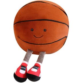 Xshelley12 inch Footbal/Basketball Plush Toys Pillow,Stuffed Sports Balls Plush Toys,Creative Basketball/Football Plush Doll,Spherical Soft Toys CushionKids Gift (Football)