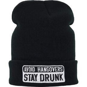 Beanie with Embroidery Funny Slogan Warm Winter Beanie hat Beanie Strechable Cuffed Beanie Cap Unisex