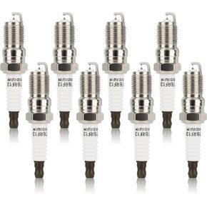SP493 Double Iridium Spark Plugs Fit for Ford F150 F250 F350 E150 E250 E350 E450 Crown Victoria Mustang Lincoln Navigator 4.6L 5.4L V8 Replaces# SP479, AGSF22WM (set of 8)