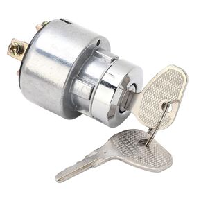 Tractor Ignition Switch Aluminium Alloy Start Switch with 2 Keys Fit for Kubota Tractors M4030 M4700,OE: 66021 55140,Ignition Switch