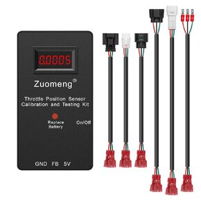 Throttle Position Sensor Adjustment and Testing Tool, Includes All Adapters, 1/10,000 Precision Readings, Compatible with Any Performance Motorcycle, Car, or Other Vehicles with Adjustable 5V TPS