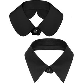 SATINIOR 2 Pieces Fake Collar Detachable Dickey Collar False Lapel Blouse Collar Women's Faux Fake Collar, 2 Styles, Medium in Kuwait