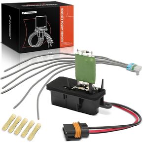 A-Premium HVAC Blower Motor Resistor with Wire Harness Kit Compatible with Chevrolet and GMC Vehicles - Astro 1996-2005, Safari 1996-2005 - Front, Replace# 89018436, 12135105