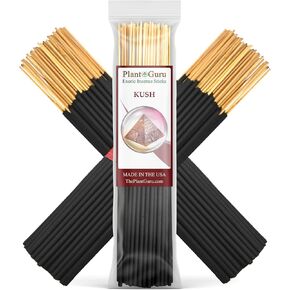 Kush Exotic Incense Sticks 7 Inch - Bulk 1 Bundle 85 to 100 Sticks - Natural 7" Long Lasting Aroma That Burns for 30 to 45 Minutes.