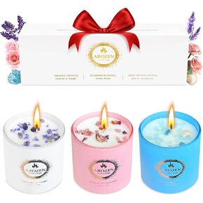 Scented Candles Gifts for Men, Scented Candle Gift Set, Men Candle Set, Scented Soy Fall Candles Gift Set for Home, 3 Pack Mens Candle Gifts Scents of Lavender/Mahogany Teakwood/Smoke & Vanilla