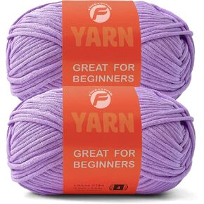 3.5Oz/120 yds Beginner Easy Yarn, Crochet & Knitting Yarn for Beginners with Easy-to-See Stitches, Worsted-Weight Medium #4;Cotton Blend Yarn for Amigurumi DIY(Coral,1 Skein)