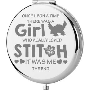 Lywjyb Birdgot Once Upon A Time Funny Cartoon Movie Pocket Mirror Hawaiian Trip Inspired Gifts for Women Girls