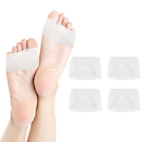 4 Pcs Toe Sleeves for Women, Silicone Toe Sleeve with Hole Soft Gel Toe Caps Protectors Half Toe Sleeve Metatarsal Pads Toe Sleeves Guards for Pain Relief Perfect for High Heel Shoes