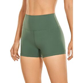 CRZ YOGA Women's Naked Feeling Biker Shorts 3" - High Waist Yoga Workout Gym Shorts