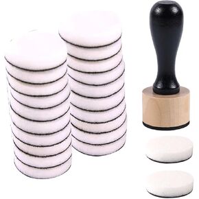 46 Packs Mini Ink Blending Tool Set, 2 Mini Applicator Tools and 44 Replacement Foam Pads for Scrapbooking Painting Drawing Art SuppliesInk Tools and More (Black 46pack)