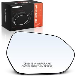 A-Premium Right Passenger Side Heated Mirror Glass with Backing Plate - Compatible with Toyota Camry 2018-2024, Exterior Side View Convex Mirror