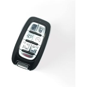 SEGADEN Replacement Key Shell + Uncut Blank Emergency Insert Key Compatible with Chrysler Pacifica Voyager 7 Button Smart Keyless Entry Remote Key Case Fob PG757D