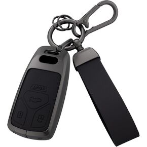 Key Fob Cover with Heavy-duty Keychain for Audi A4 A5 A6 Q3 Q5 Q7 TTS S4 RS4 R8 in Kuwait