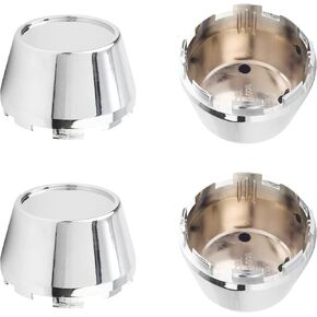 4Pcs 64MM/2.52Inch Center Caps for Wheel Rim Hub Cap, (Chrome Silver Out 64mm/2.52in, Inner 59.5mm/2.34in)