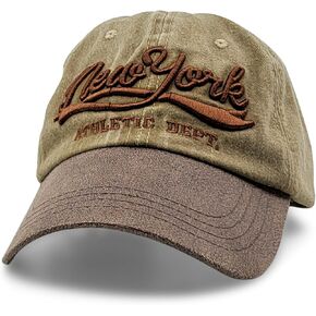 Vintage Khaki New York Logo Cap - Urban Style Adjustable Baseball Hat for Men & Women | Stylish Trucker Hat Mens Gorras para Hombres Originales