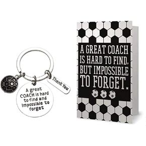 Soccer Coach Keychain and Card- Soccer Coach Gifts- Soccer Great Coach is Hard to Find Jewelry - Soccer Coach Gifts
