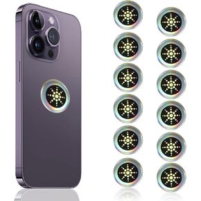 12 Pcs Phone Stickers, Cell Phone Stickers for Smart Phones/Tablets/Laptops/Computer/WiFi/Priner/TV Electronic Devices Stickers(Gold)