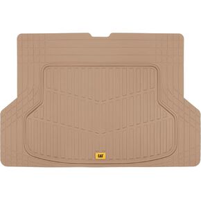 Cat® ToughRide Heavy Duty Automotive Rubber Cargo Liner Trunk Floor Mat, All Weather Protection, Trimmable to Fit Most Vehicles Car Truck Van SUV, Black, 53" x 36.25"in