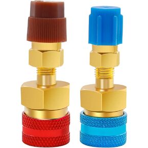 R1234YF Adapter Automotive Air Conditioning System Hose Coupler R1234YF Adjustable High-Low End Connection R134a to R1234yf, R134a to R1234yf Conversion Adapter Kit for AC Refrigerant
